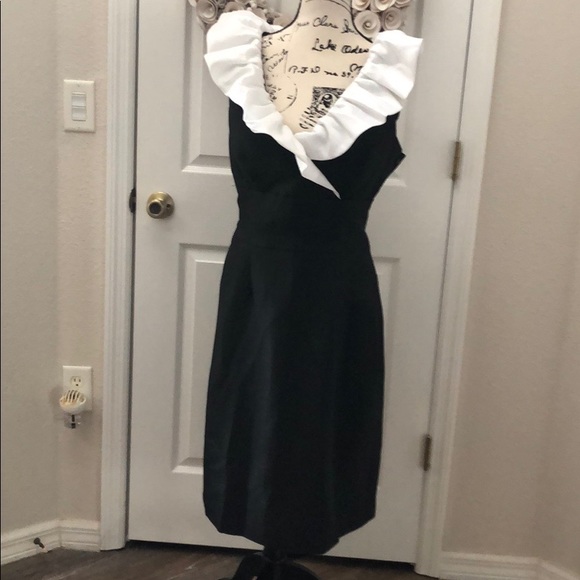 DONATED!! Black & White ruffle cocktail dress - Picture 3 of 6